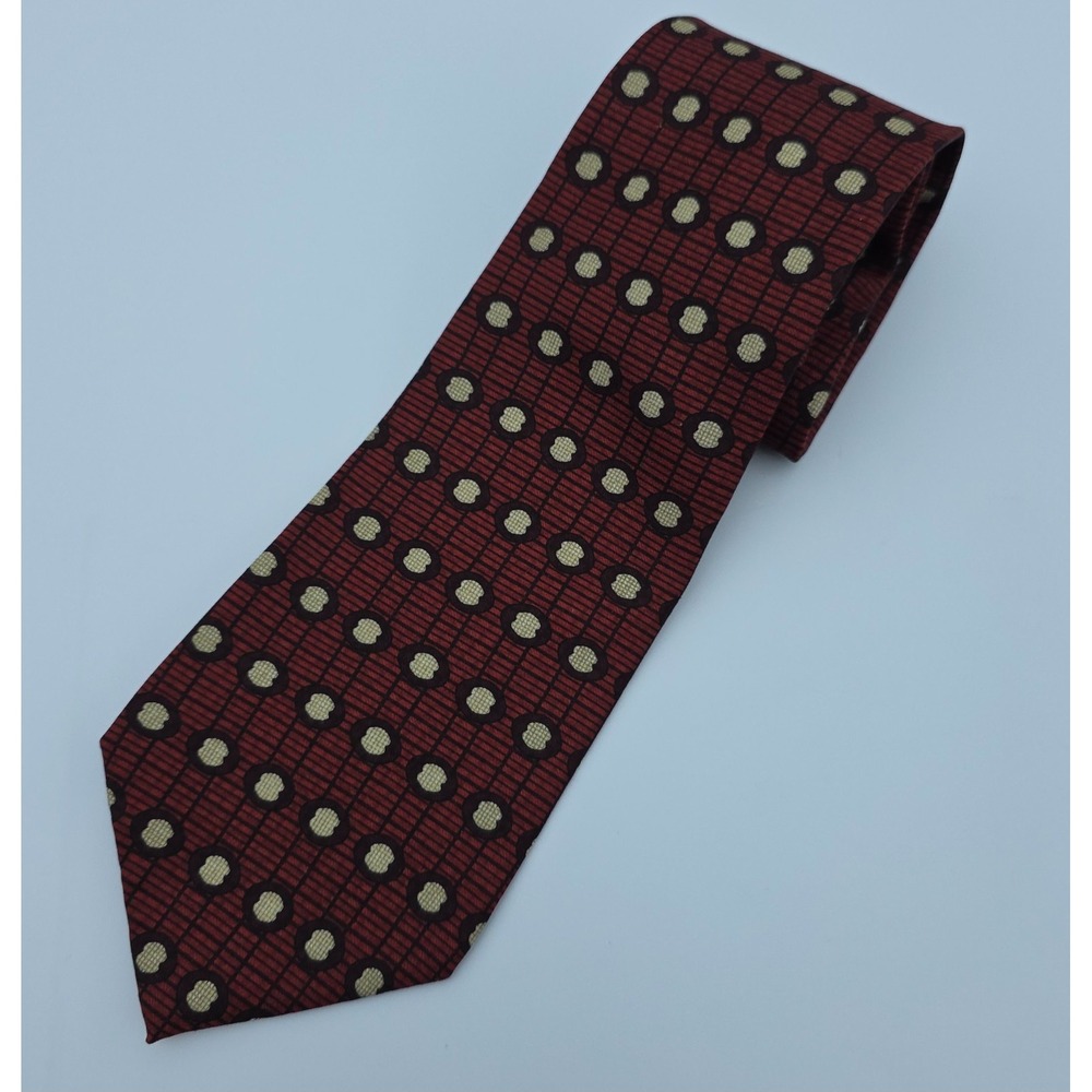 Guess Neck Tie Mens Multicolor‎ Geometric Silk Woven Classic Made In USA Vintage